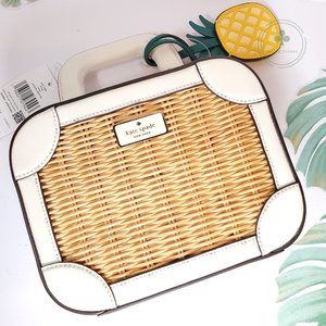 MAKE AN OFFER Kate Spade Traveler Wicker Trunk Crossbody Purse Pineapple